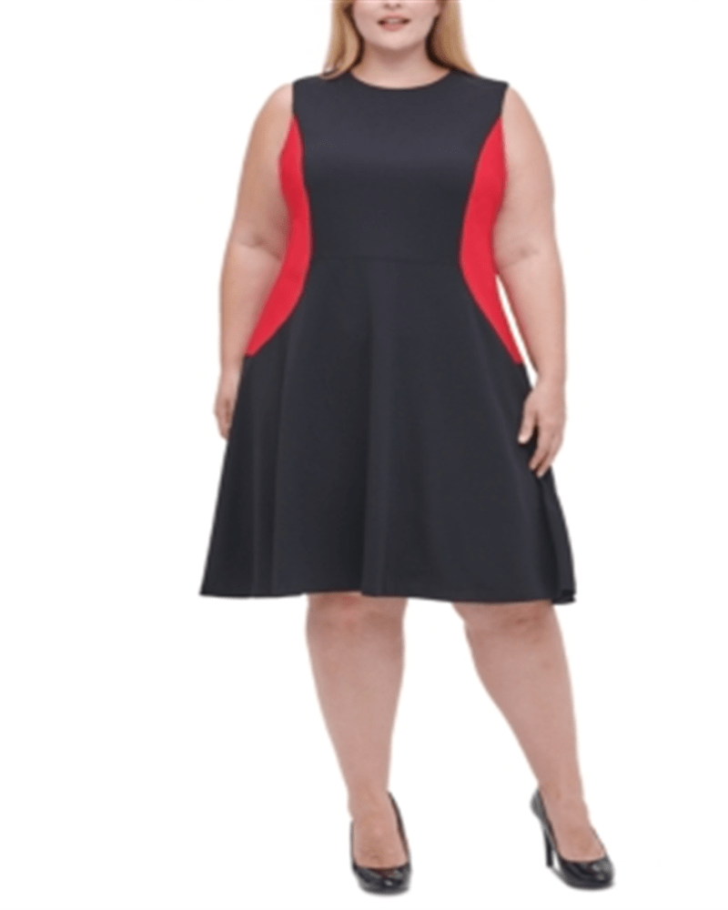 Tommy hilfiger colorblocked fit & flare dress top